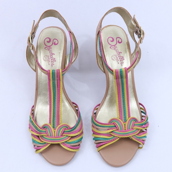 Anthropologie Shoes - Seychelles Strappy Leather Wedge Sandals